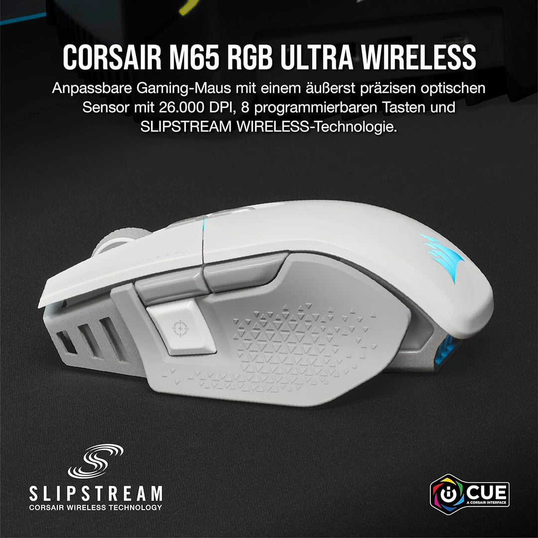 CORSAIR M65 RGB ULTRA WIRELESS Tunable FPS Gaming Mouse - 26.000 DPI - Sub-1ms Wireless - Gewichtssy