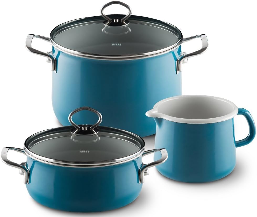 Riess, 0520-010, Starter-Set 3-teilig, NOUVELLE, AQUAMARIN EXTRA STARK, bestehend aus: Fleischtopf m
