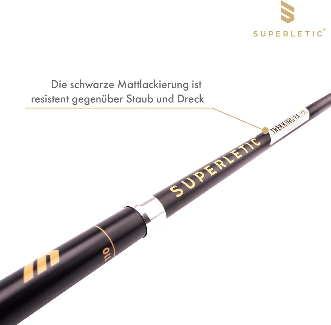 SUPERLETIC Wanderstöcke, Nordic Walking Stöcke Damen & Herren, Leichter Stock, Trekkingstöcke mit Ko