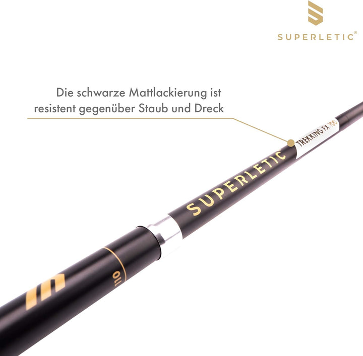 SUPERLETIC Wanderstöcke, Nordic Walking Stöcke Damen & Herren, Leichter Stock, Trekkingstöcke mit Ko