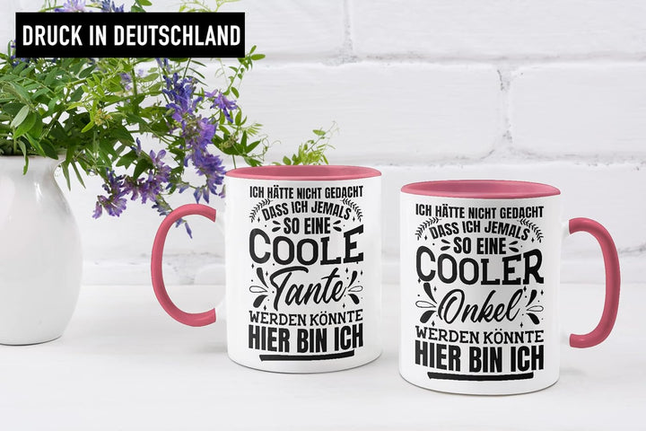 Trendation - Beste Tante und Onkel Geschenk Tasse Set Kaffeetassen Geschenke Weihnachten (Rosa), Ros