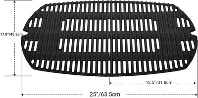 Onlyfire Grillrost Gusseisen für Weber Q300, Q320, Q3000, Q3100, Q3200 Serie Gas Grill,BBQ Ersatz fü