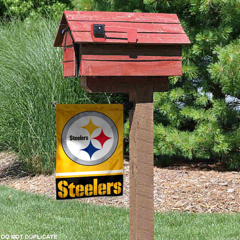 Pittsburgh Steelers Gartenflagge, doppelseitig, goldfarben