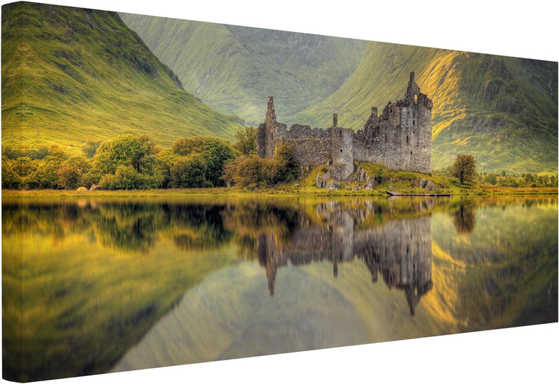 Bilderwelten Leinwandbild - Kilchurn Castle in Schottland - Quer 1:2, 50cm x 100cm, 50cm x 100cm