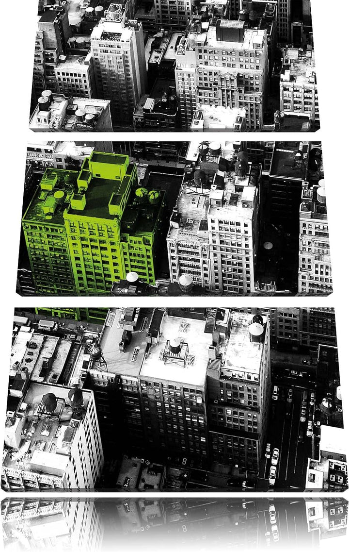 Pixxprint New York City Spezial schwarz/weiss als Leinwandbild/Grösse: 3 Teilig (120x80) cm/Wandbild