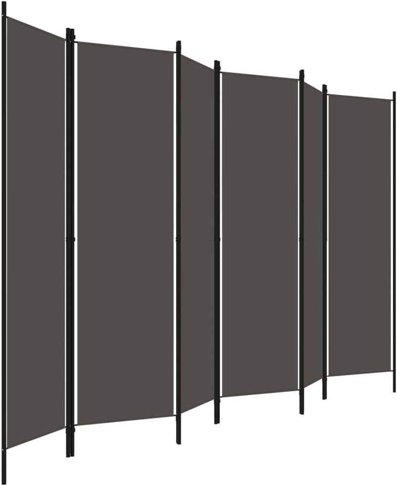 Tidyard 6tlg Raumteiler Trennwand Paravent Wand Anthrazit 300x180 cm