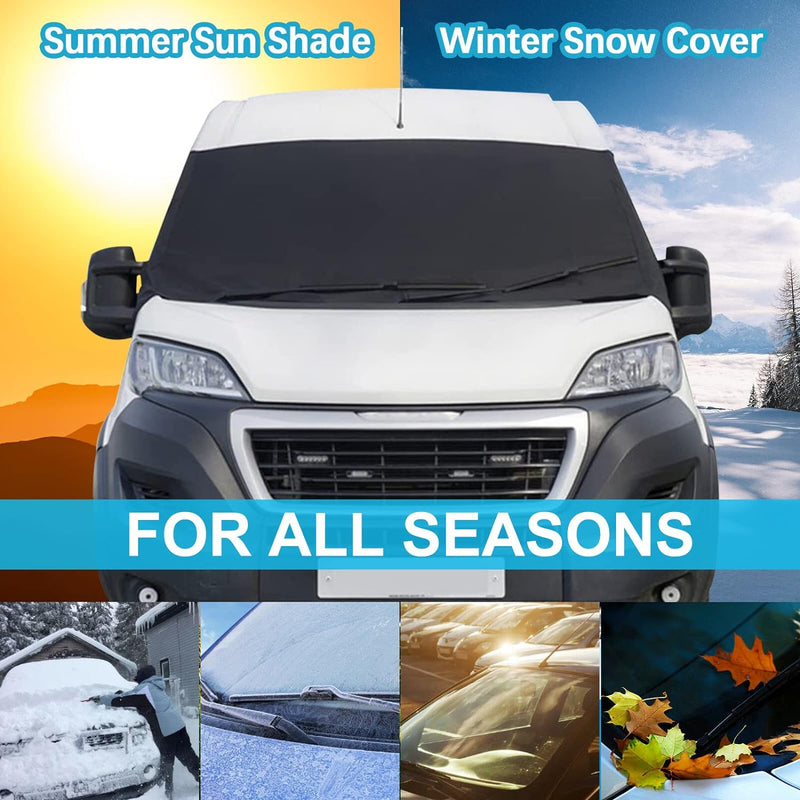 PACEWALKER Frontscheibe Wrap Cover für FIAT DUCATO 2006-2014, Luxury Windschutzscheibe Vorhang Cover