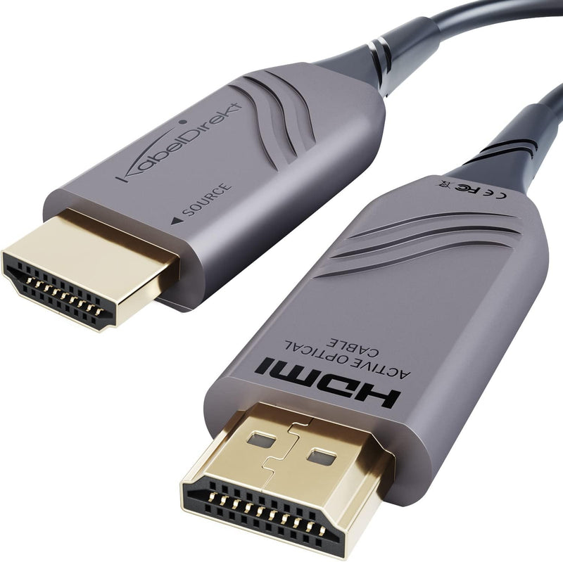 KabelDirekt – Optisches 8K/4K HDMI-2.1-Kabel, Glasfaser-HDMI-Kabel – 15 m lang – von HDMI zertifizie