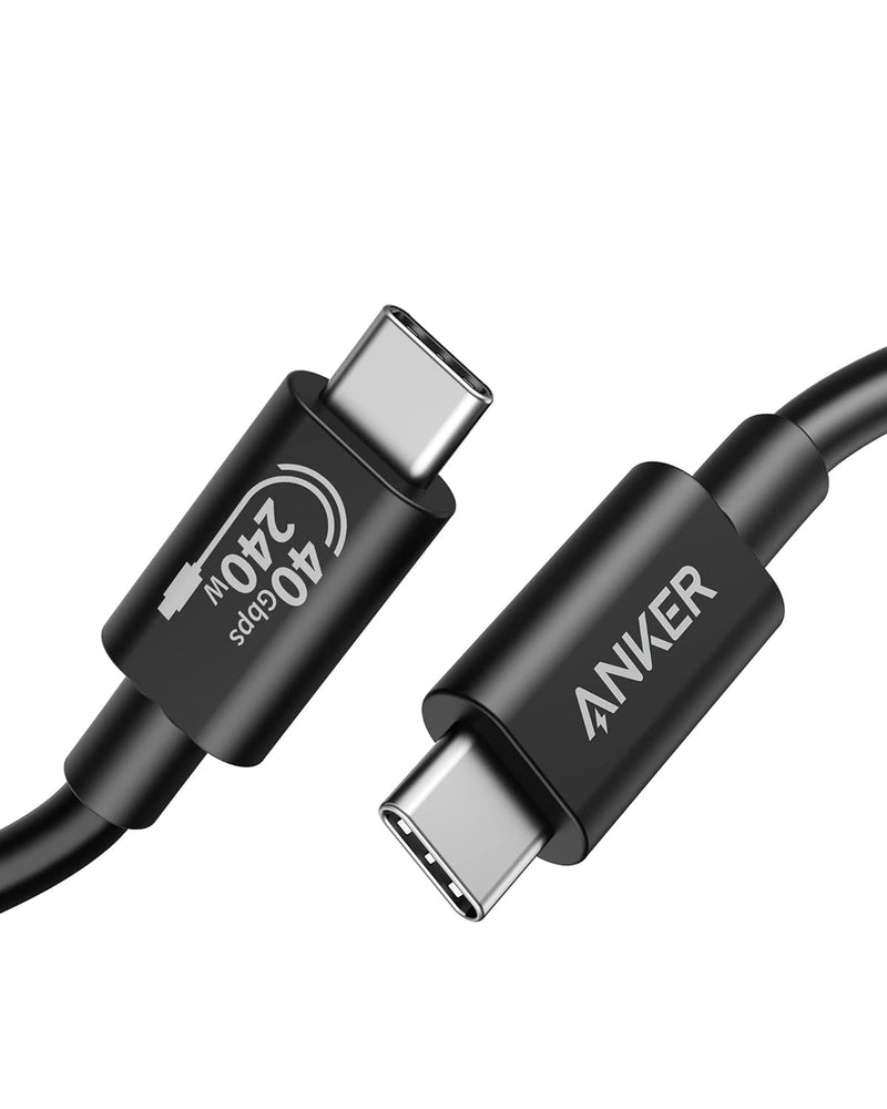 Anker USB 4 Kabel 100cm, Unterstützt 8K HD Display, 40 Gbit/s Datentransfer, 240W USB-C auf USB-C La