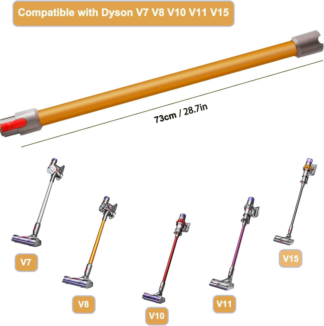 Qygba Ersatzteile Verlängerungsrohr für Dyson V7 V8 V10 V11 V15 Staubsauger, Saugrohr Länge 73 cm, R