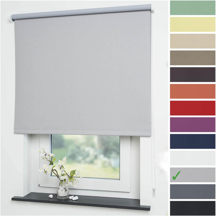 Liedeco® Rollo, Kettenzug-Rollo/Verdunkelnd, Abdunkelnd, Blickdicht / 62 x 180 (Breite x Höhe) / Far