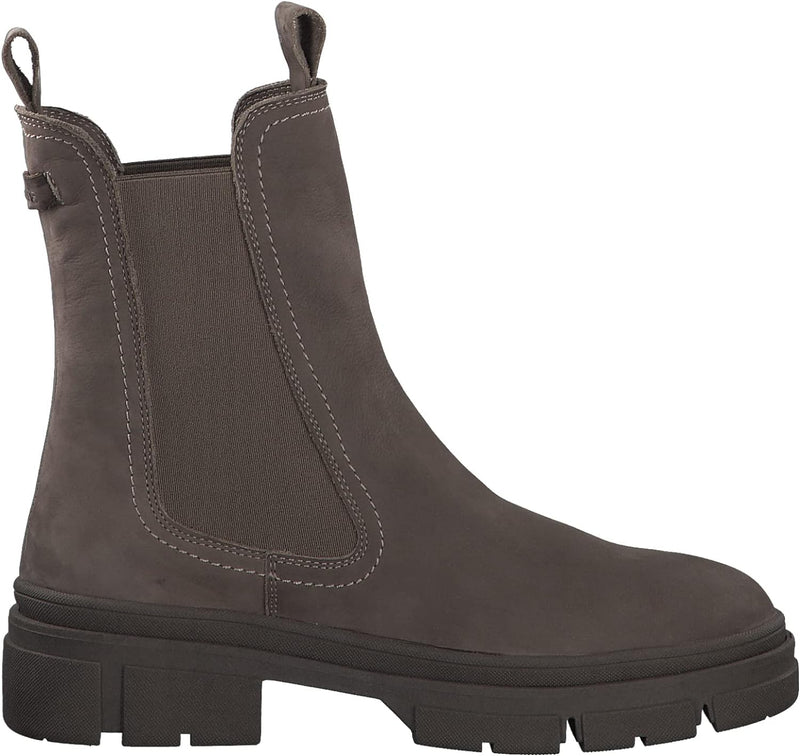 Tamaris Damen Chelsea Boots, Frauen Stiefeletten,TOUCHit-Fussbett 39 EU Braun Pepper Nubuc, 39 EU Br