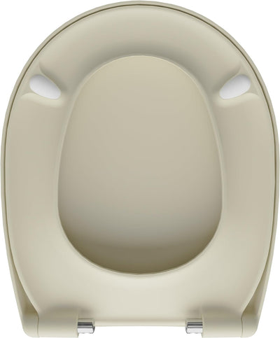 LUVETT® WC-Sitz mit Absenkautomatik C100 oval universell, Toilettendeckel mit 3 Edelstahl Montagelös