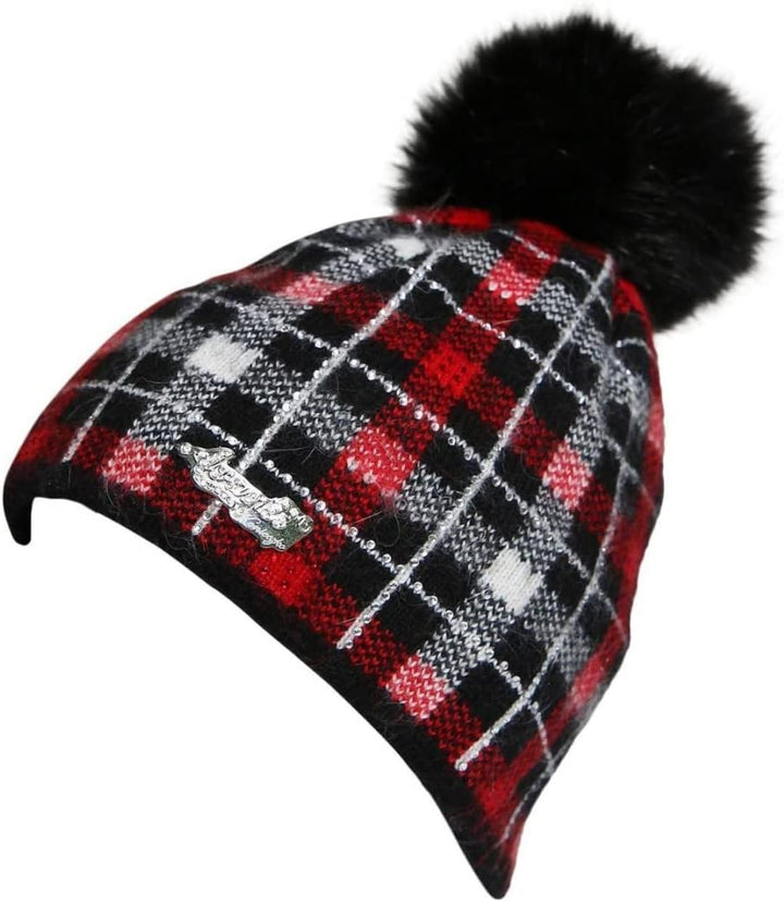 Hollert Fellmütze MOHAIR mit Bommel Wintermütze Einheitsgrösse Rot, Einheitsgrösse Rot