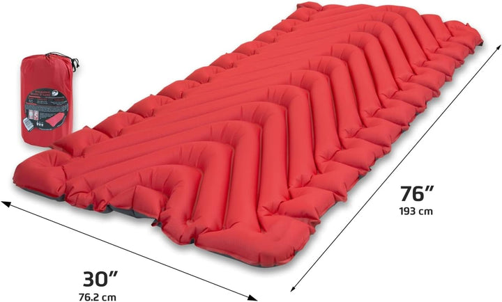Klymit Static V Luxe Isomatte, extra breit (76,2 cm), Beste Campingausrüstung für Rucksackreisen, Ca