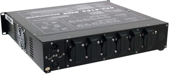 EUROLITE DPX-610 S DMX Dimmerpack | 6 x10A-Dimmer für DMX und analoge Signale mit Schutzkontakt-Ausg