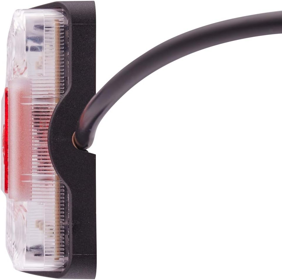 HELLA - Heckleuchte - LED - 12/24V - Anbau/geschraubt - Lichtscheibenfarbe: rot/transparent - Kabel: