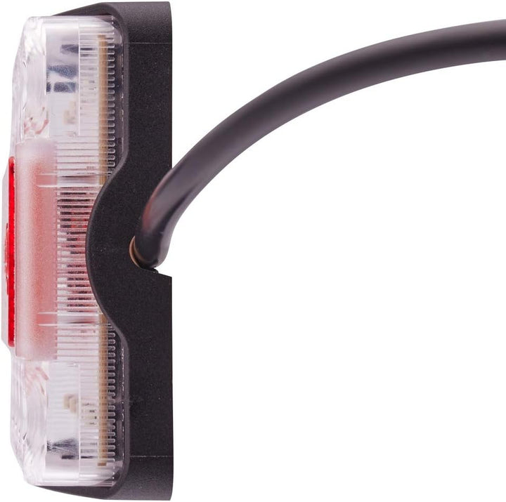 HELLA - Heckleuchte - LED - 12/24V - Anbau/geschraubt - Lichtscheibenfarbe: rot/transparent - Kabel: