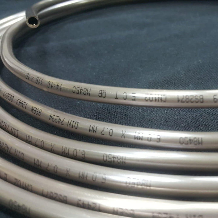 5m Bremsleitung Ø 6,0 mm Kupfer-Nickel Kunifer Bremsrohr Zubehör-Austausch-Bremsleitungen DIN 74 234