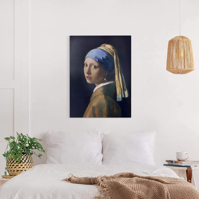 Bilderwelten Leinwandbild - Jan Vermeer Van Delft Mädchen mit dem Perlenohrgehänge 40 x 30 cm 40cm x