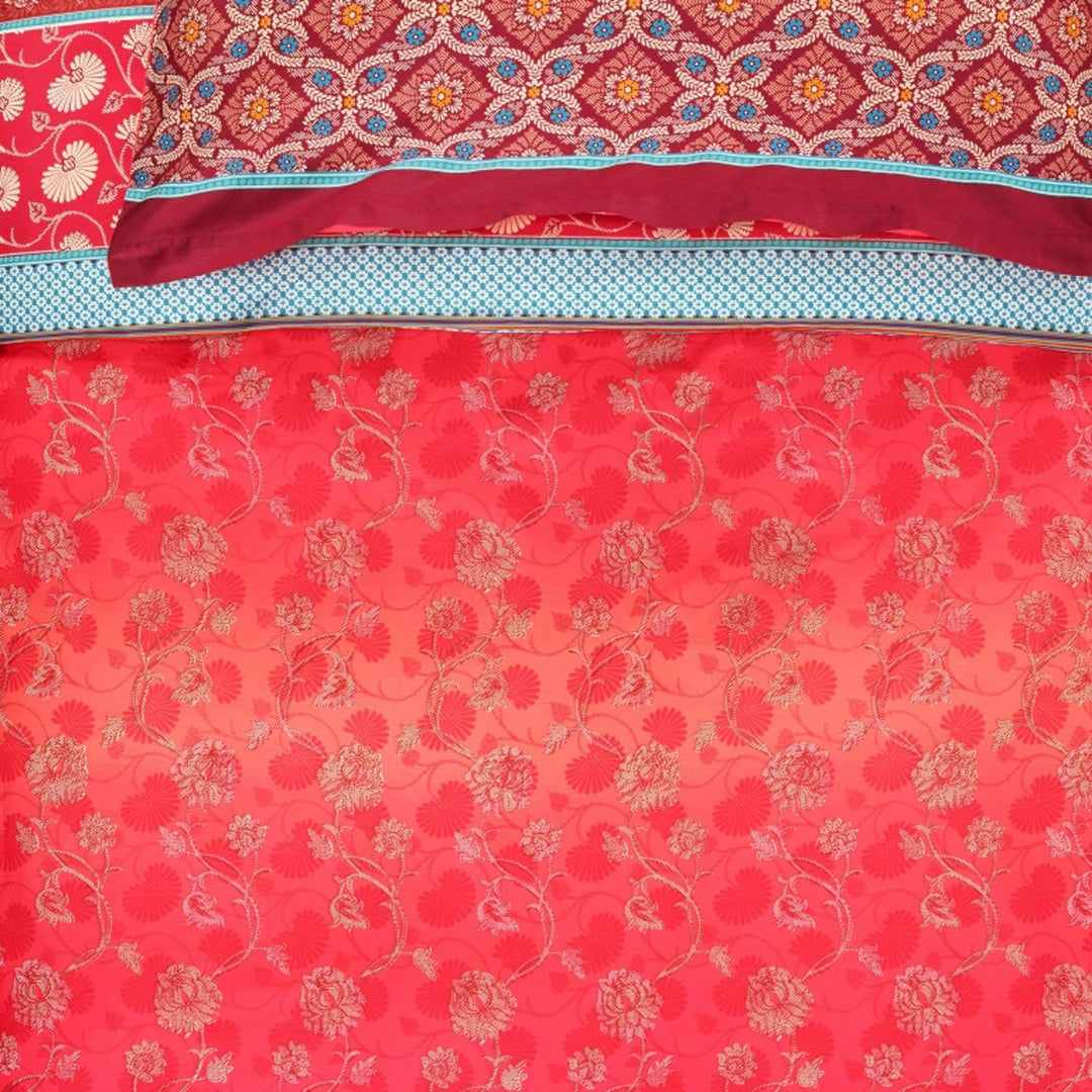 Bassetti Bettwäsche Set, Baumwolle, ROT, 135x200 135x200 Rot, 135x200 Rot