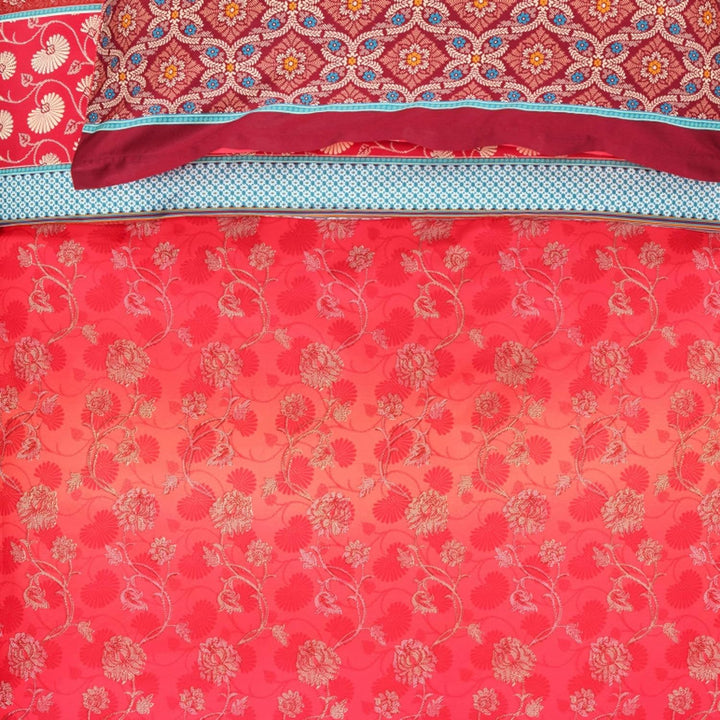 Bassetti Bettwäsche Set, Baumwolle, ROT, 135x200 135x200 Rot, 135x200 Rot