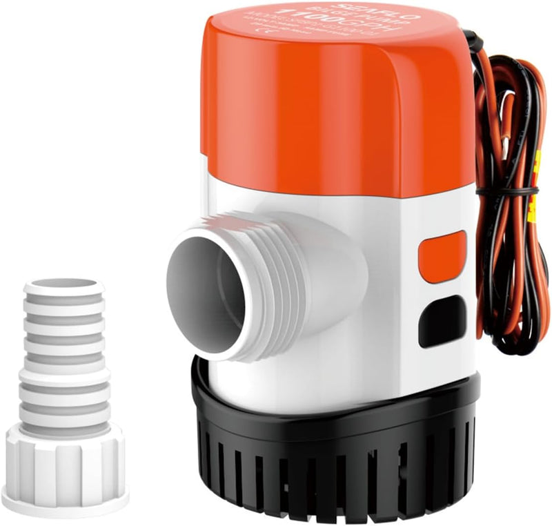 LIGHTEU®, Seaflo DC 12V Non-Automatic Bilgenpumpe 13A SERIE 1100GPH Tauchwasserpumpe für Marineboote