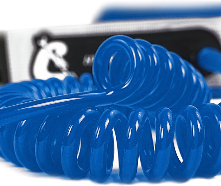 Cressi Unisex Adult Sup Coiled Leash 10' 300 cm Spiral Ankle Lead for SUPs, Grau/Blau, 25 cm