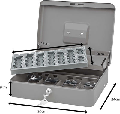 Wedo 149858012 Geldzählkassette Standard Plus, Fassungsvermögen € 137,60 Hartgeld, Sicherheitsschlos