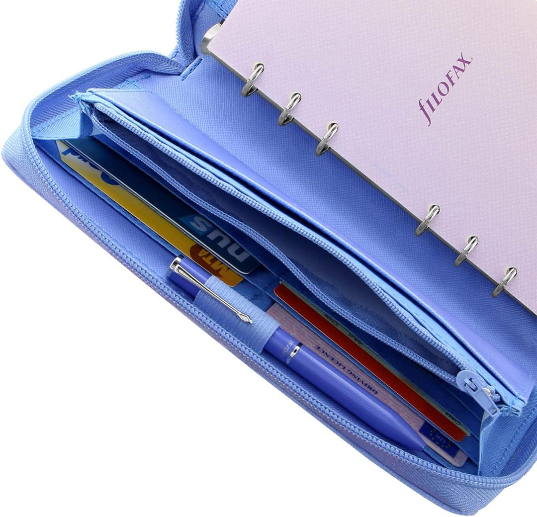 Filofax 22592 Terminplaner, Personal CPT Saffiano Vista, blau Zip blau Zip Single, blau Zip Single