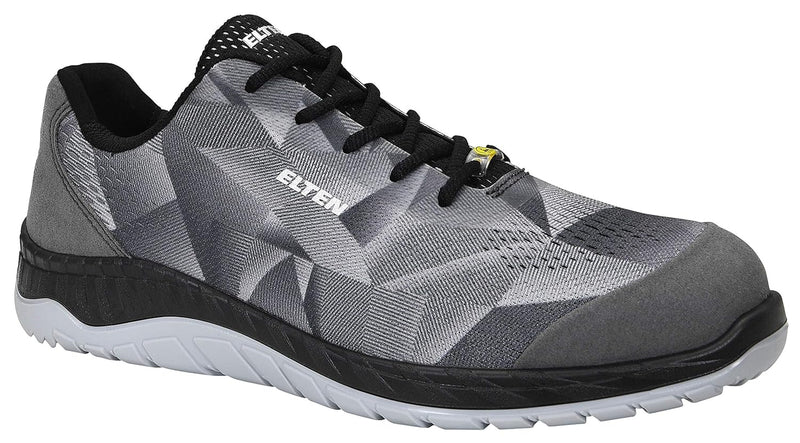 ELTEN Sicherheitsschuhe LANDON grey Low ESD S1, Herren, Textil, Stahlkappe, leicht, sportlich, Grau,