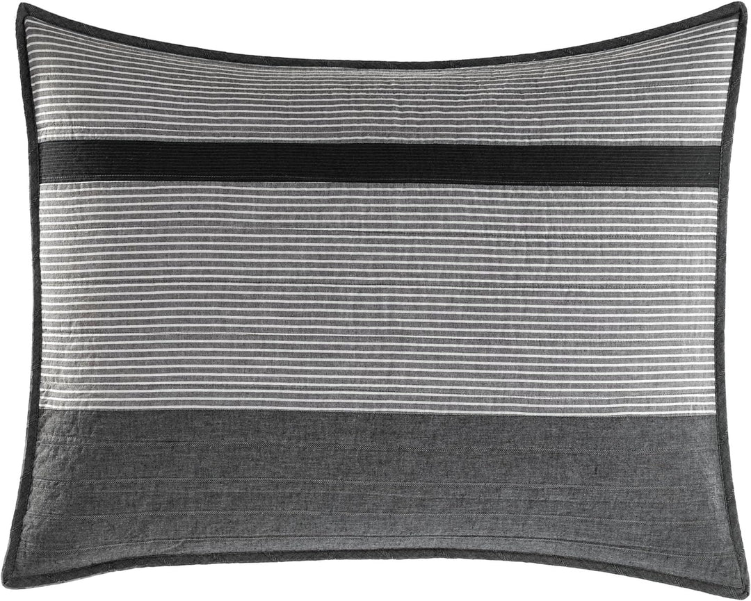 Nautica Vessey Cotton Pieced Quilt, Twin, Gray, Twin