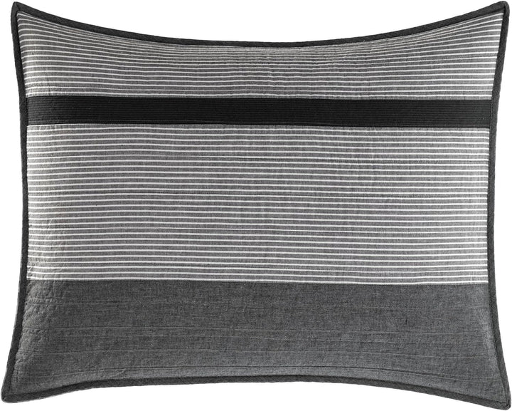 Nautica Vessey Cotton Pieced Quilt, Twin, Gray, Twin