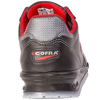 Cofra 78500-002.W35 ZATOPEK S3 SRC Sicherheitsschuhe, Schwarz/Rot, Grösse 35 35 EU, 35 EU