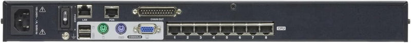 ATEN KH1508AI 8-Port Single User CAT5 IP KVM (On The Net), schwarz