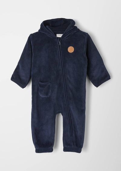 s.Oliver Unisex Baby Overall mit Kapuze 86 dark blue, 86 dark blue