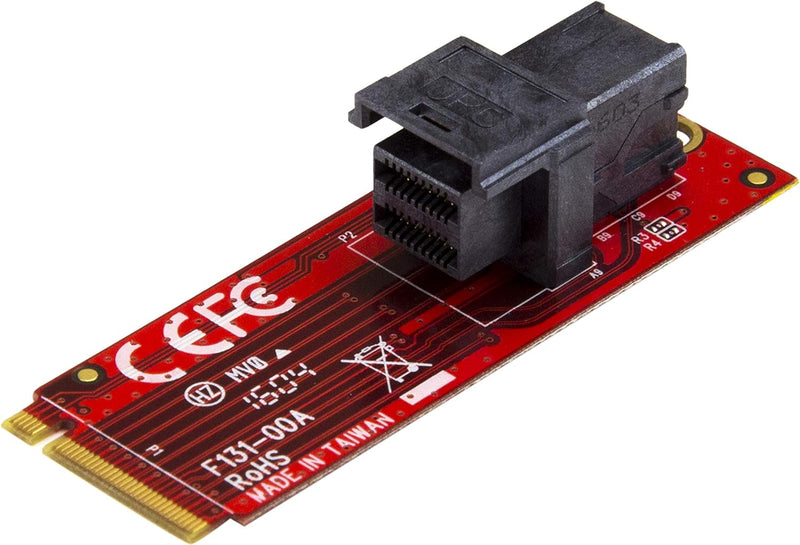 StarTech.com U.2 (SFF-8643) auf M.2 PCI Express 3.0 x4 Adapterkarte für 2,5" U.2 NVMe SSD - M2 PCIe
