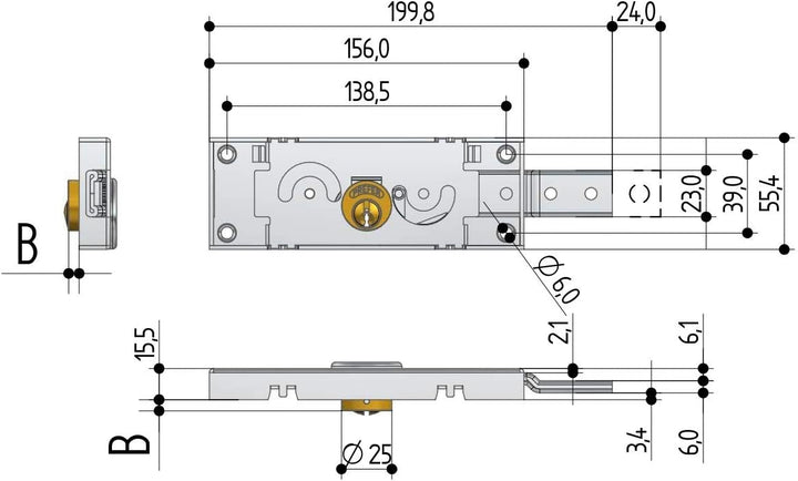 SERRATURA PREFER X SERRAND.LATER. DX A411.0010.200
