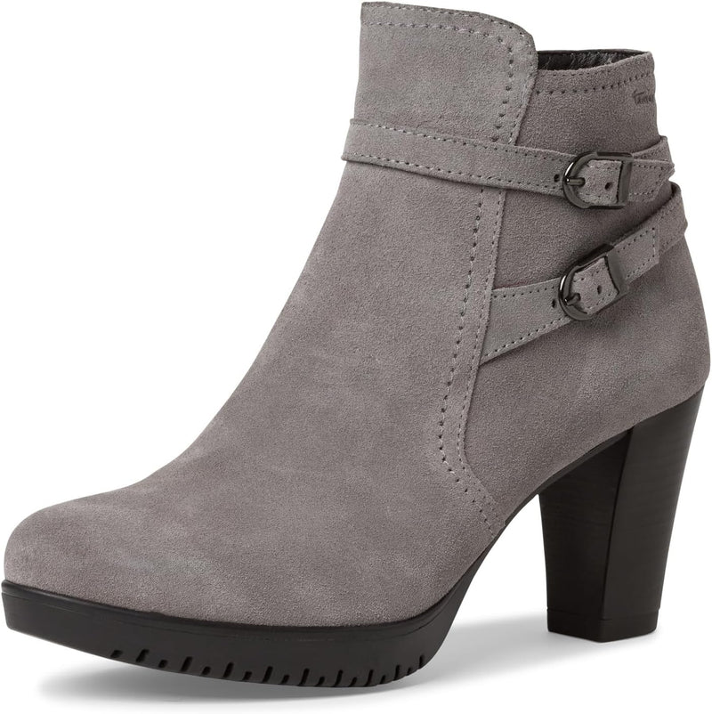 Tamaris Damen Stiefelette 1-25039-41 schmal 37 EU Grey Suede, 37 EU Grey Suede