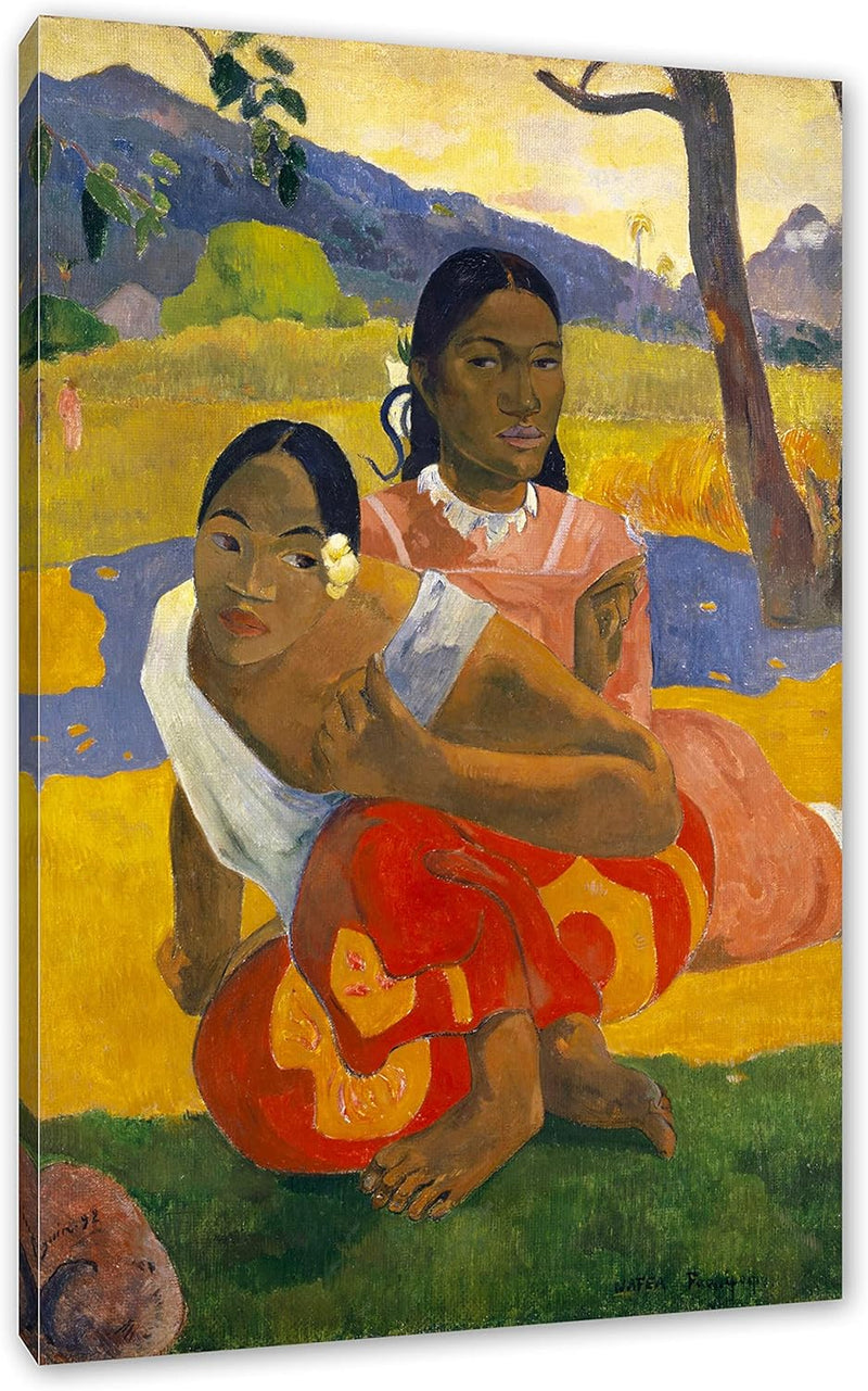 Paul Gauguin - Nafea Faa Ipoipo als Leinwandbild / Grösse: 120x80 cm / Wandbild / Kunstdruck / ferti