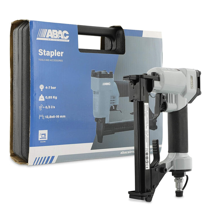 ABAC Druckluft Hefter G-302 - Kunststoffkoffer mit Zubehör (Sechskantschlüssel 3 und 4 mm + Plastikf