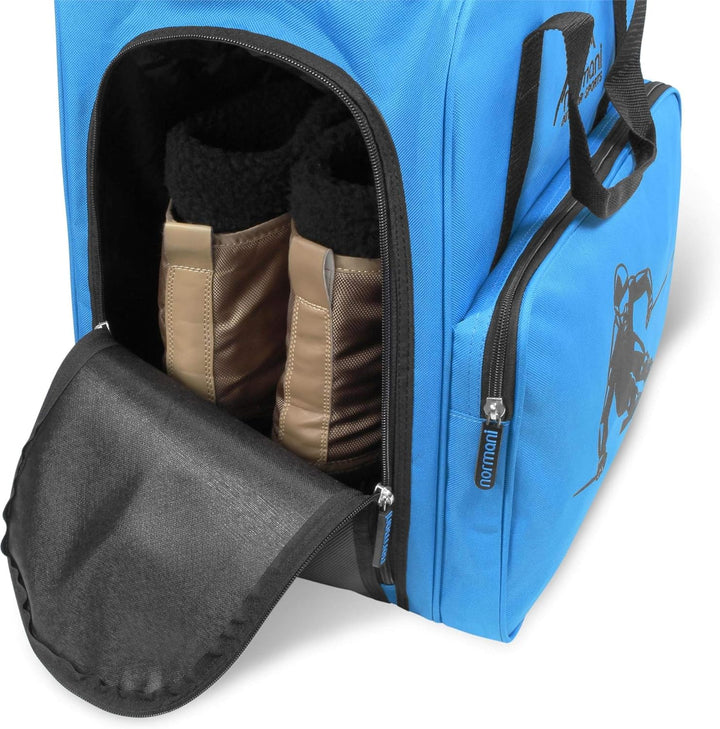 normani Skischuhtasche mit separatem Helmfach und Rucksackfunktion Alpine DEPO Blau 53 Liter, Blau 5