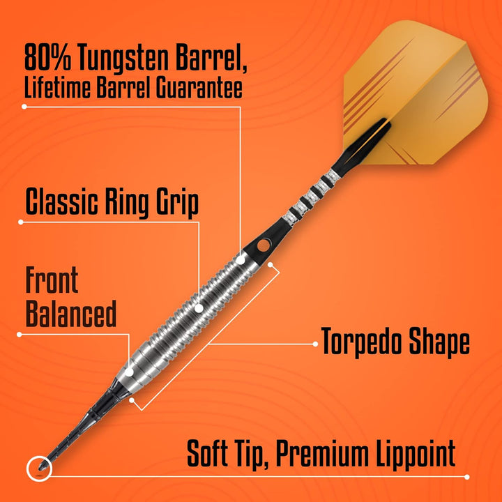 Shot Soft Darts Zen Dojo 80% Tungsten Softtip Darts Softdart 18 Gr, 18 Gr