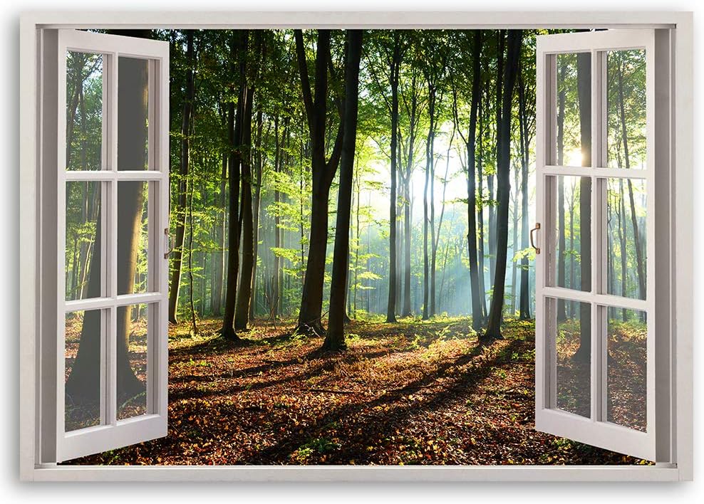 Feeby - Wandbilder Wohnzimmer 120x80 cm, Deko Paneel Bilder, Bilder für Schlafzimmer, Echter Gemalte
