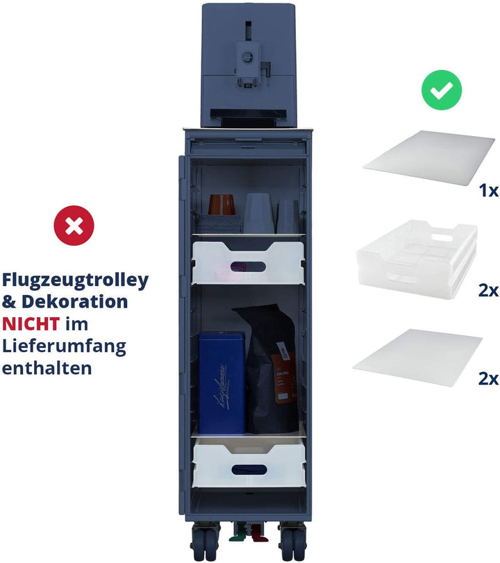 Ausstattungspaket Kaffeebar, Zubehör für Airline Trolleys & Flugzeugtrolley, Kaffeebar-Möbel (ATLAS,