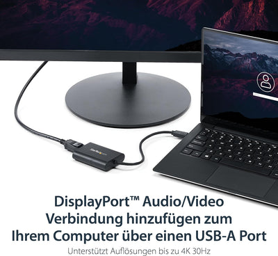 StarTech.com USB auf DisplayPort Adapter - USB zu DP 4K Video Adapter - Dual Monitor Adapter - USB 3