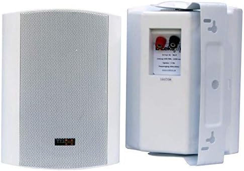 E-Lektron EWL5P Stereo passiv Lautsprecher Paar inkl. Wandhalter für innen und aussen - 5" 125W - We