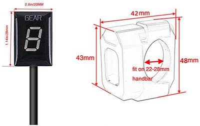 Motorrad ECU Direct Mount 1-6 Ganganzeige für Kawasaki ER6N Ninja 650 Ninja 300 Z750 Z900 Z800 Zx6R