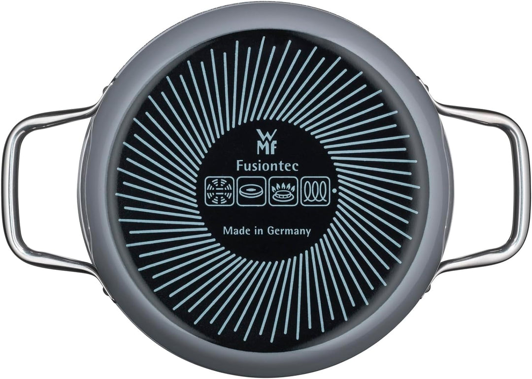 WMF Fusiontec Essential Kochtopf gross, 20 cm, Glasdeckel, Bratentopf Induktion, 2,4l, High-Tech Ker