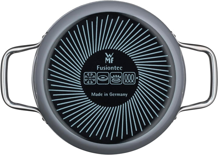 WMF Fusiontec Essential Kochtopf gross, 20 cm, Glasdeckel, Bratentopf Induktion, 2,4l, High-Tech Ker